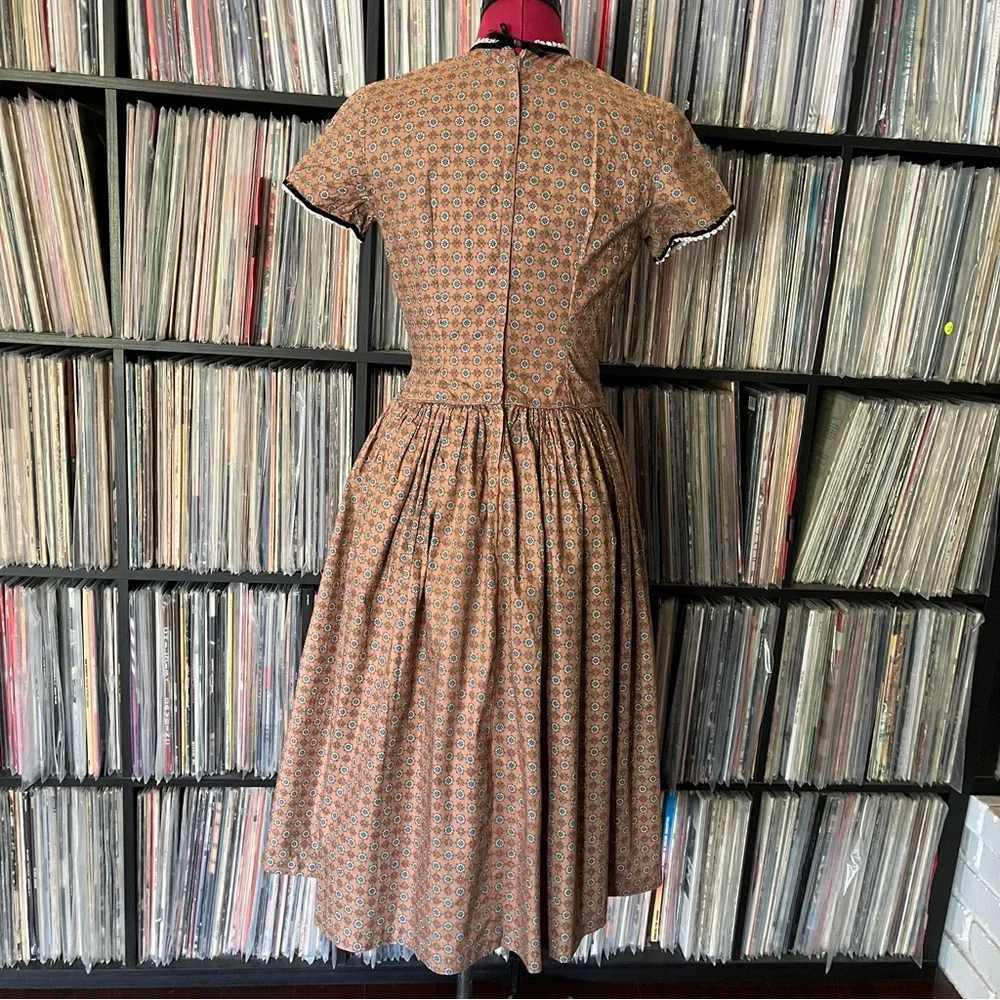 vintage 40s 50s calico dress bows 🤎🖤🤎 - Picture 6 of 11